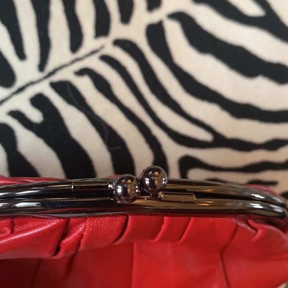 It’s Magic Studio Santa barbara vintage red leather large coin purse 7.5”x5” - Picture 8 of 12